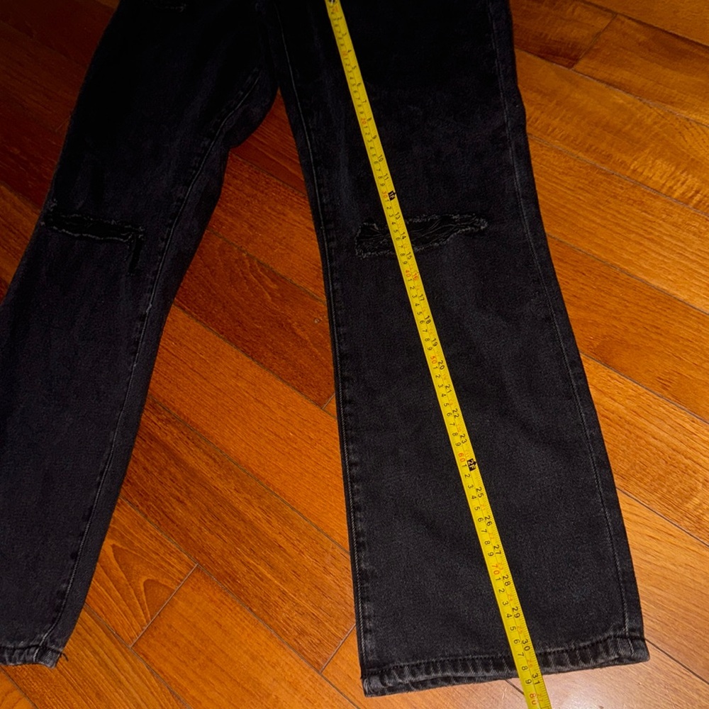 Black Wide-Leg pants denim & co Primark EU size 6 US straight wide leg jeans - Picture 6 of 7